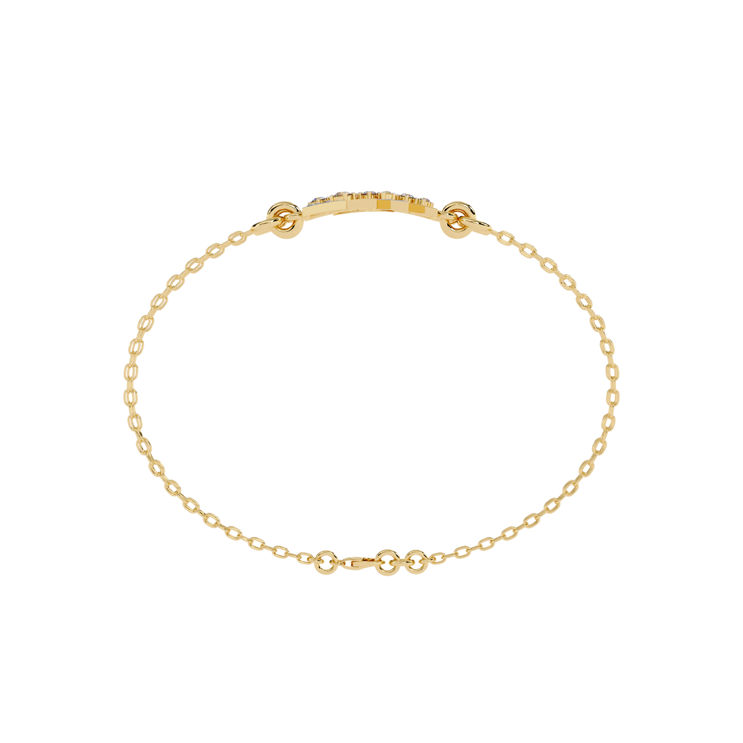 modernist triangle lab grown diamond bracelet