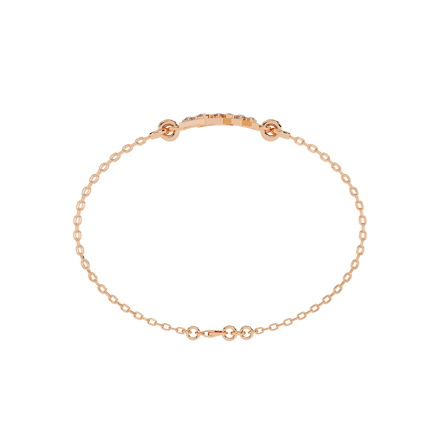 modernist triangle lab grown diamond bracelet