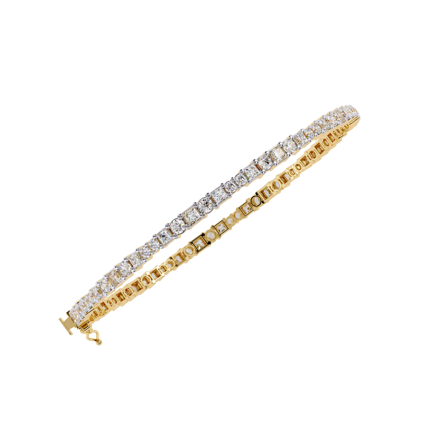 timeless round lab grown diamond bracelet