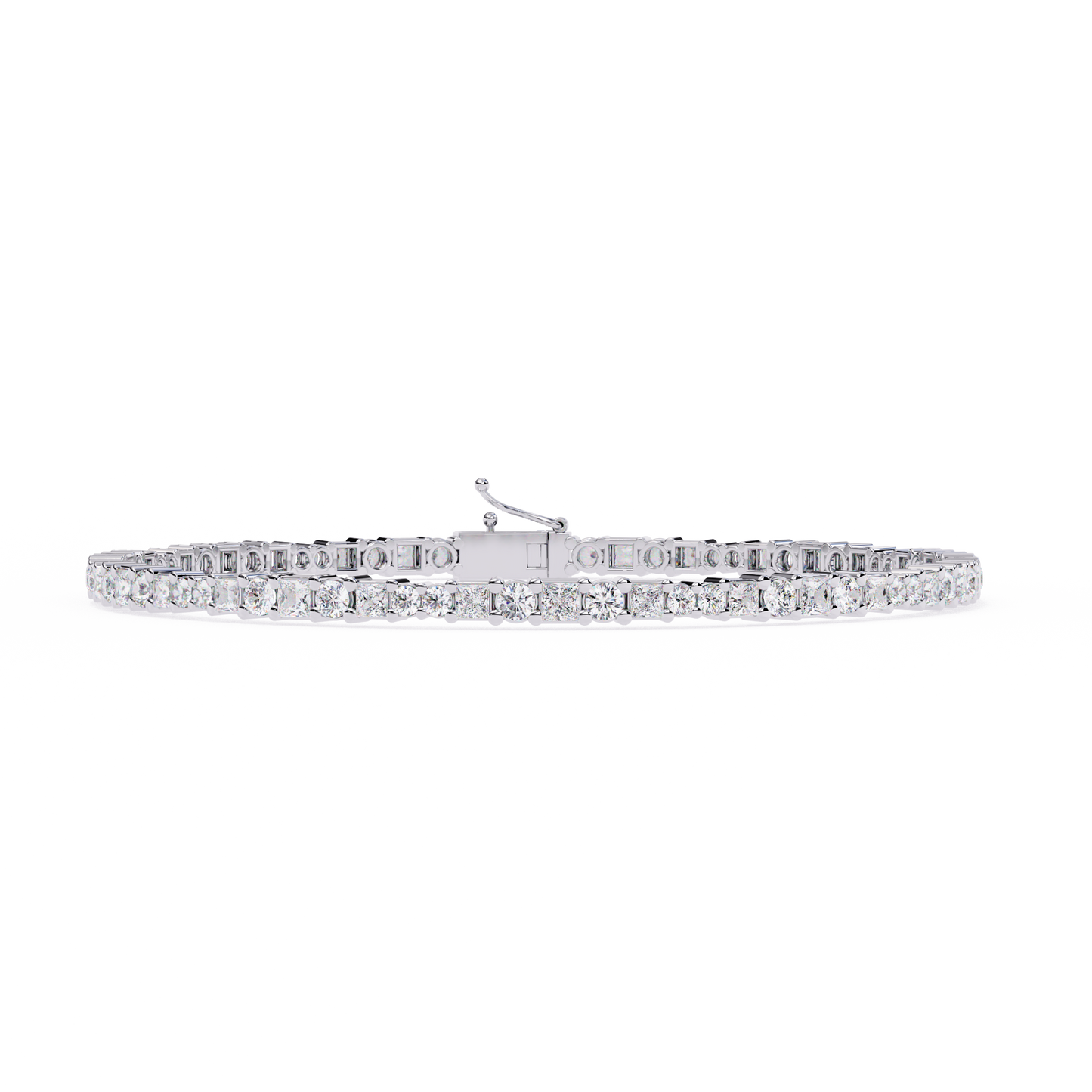 timeless round lab grown diamond bracelet
