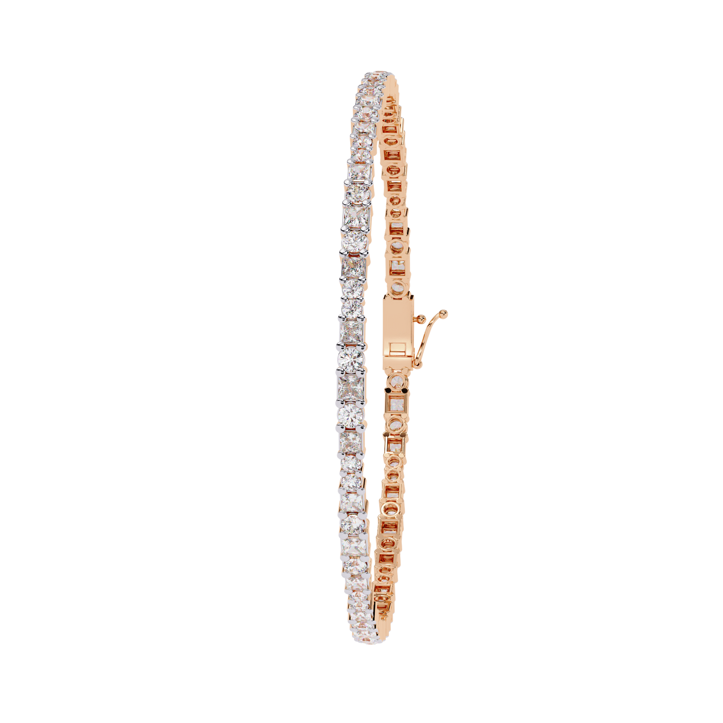timeless round lab grown diamond bracelet