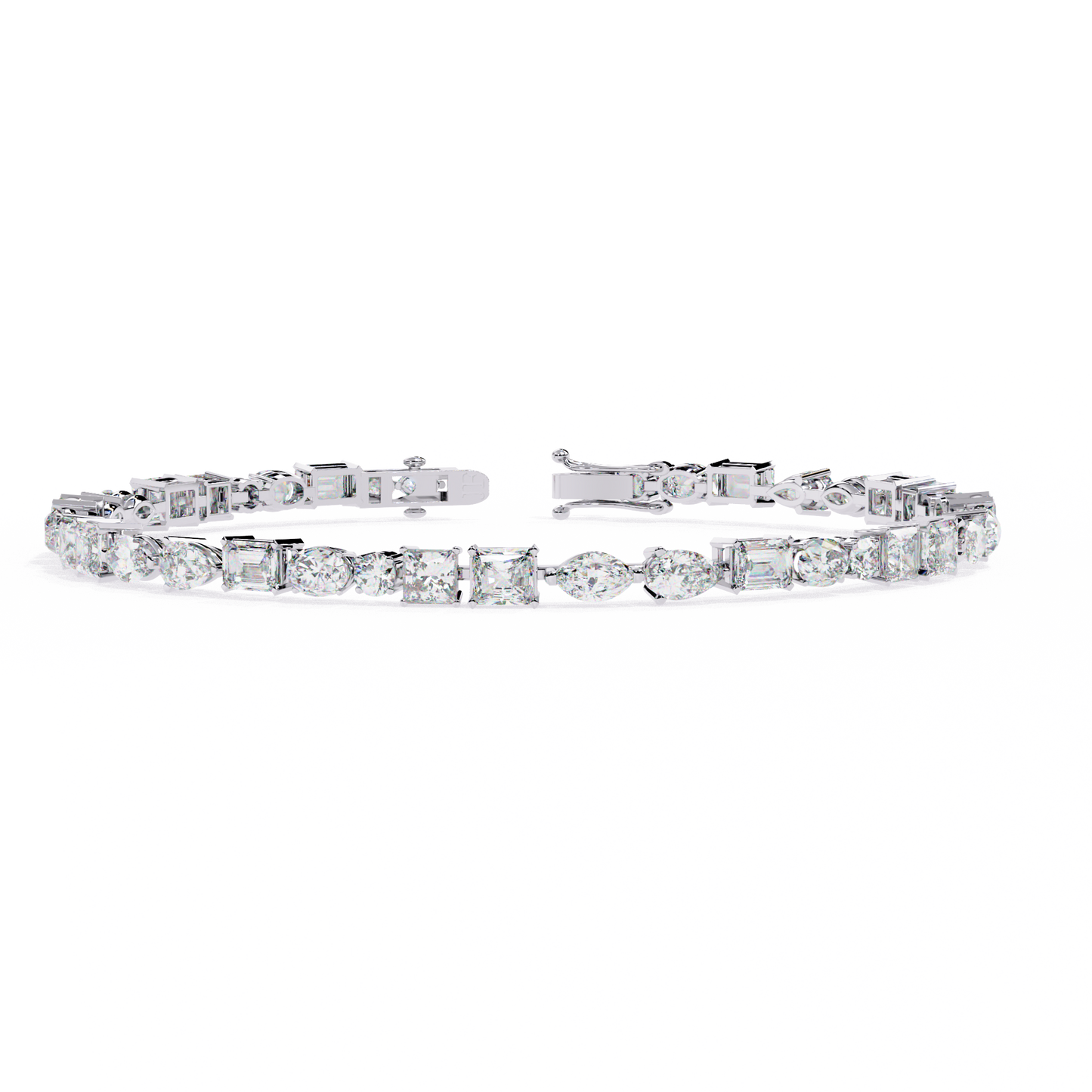 mosaic cut lab grown diamond bracelet