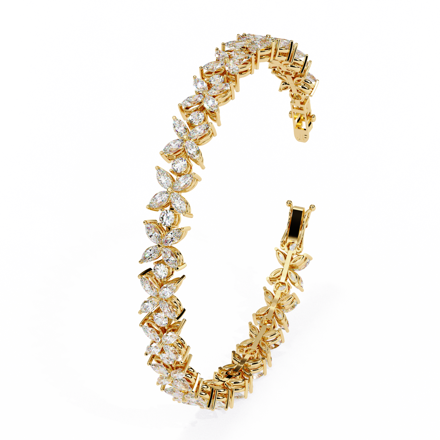 flora luxe lab grown diamond tennis bracelet