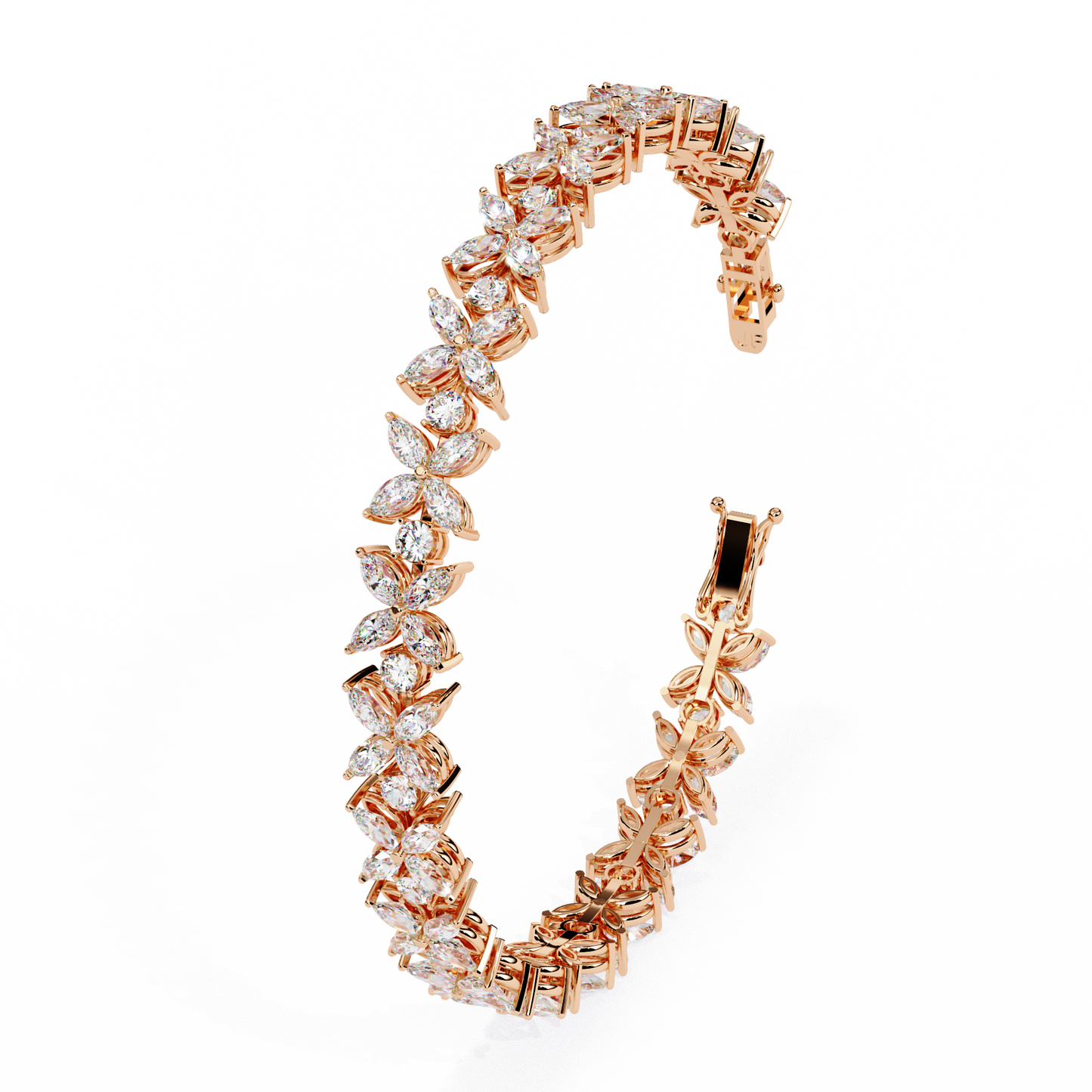 flora luxe lab grown diamond tennis bracelet