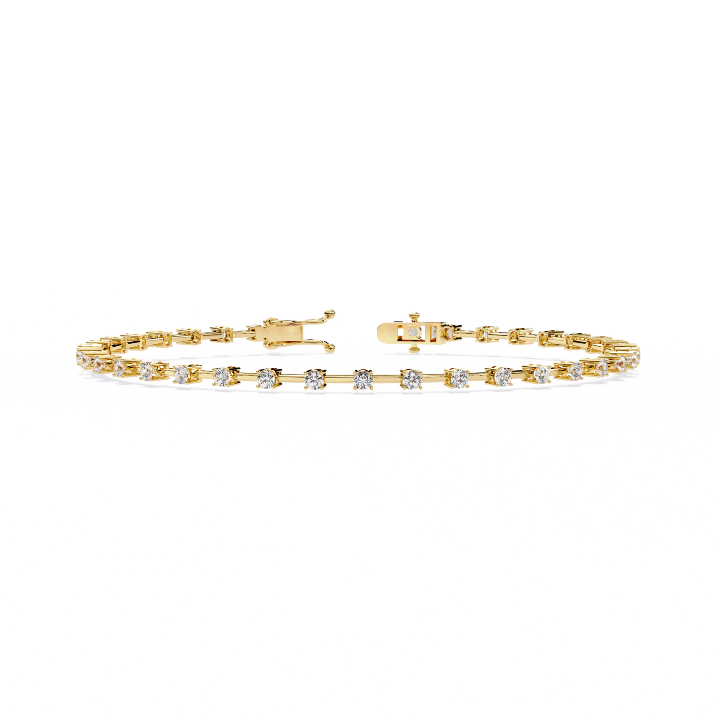 minimal luxe lab grown diamond tennis bracelet