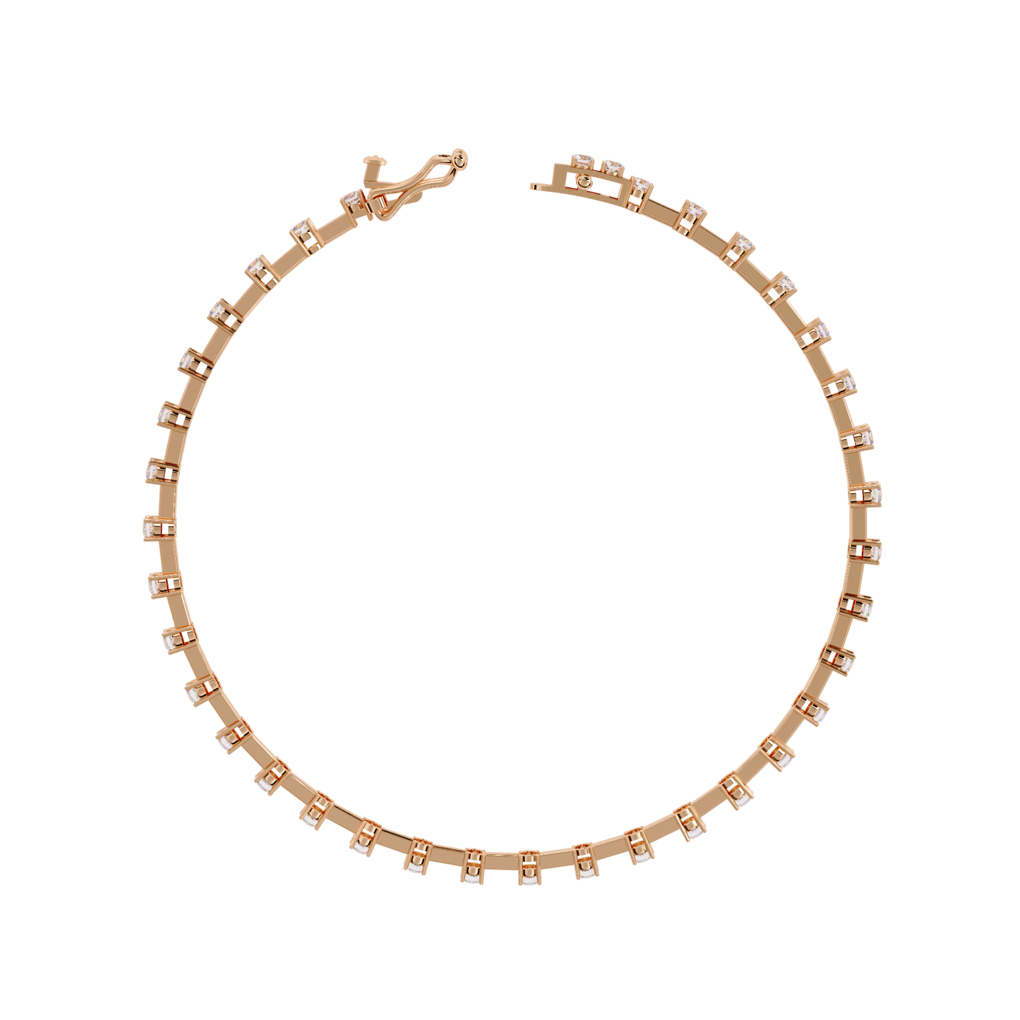 minimal luxe lab grown diamond tennis bracelet