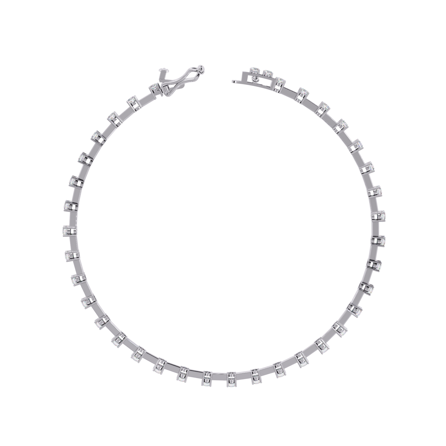 minimal luxe lab grown diamond tennis bracelet
