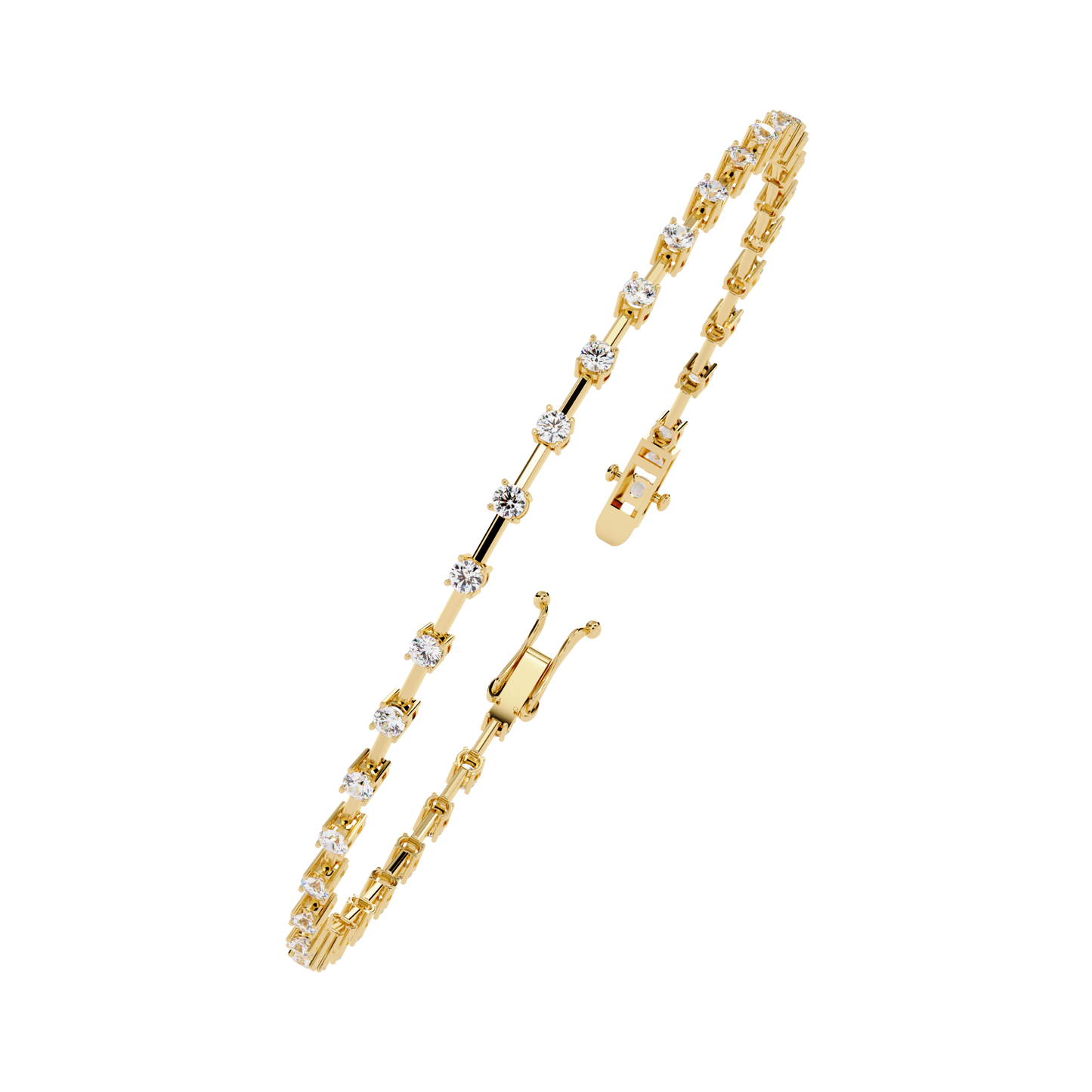 minimal luxe lab grown diamond tennis bracelet