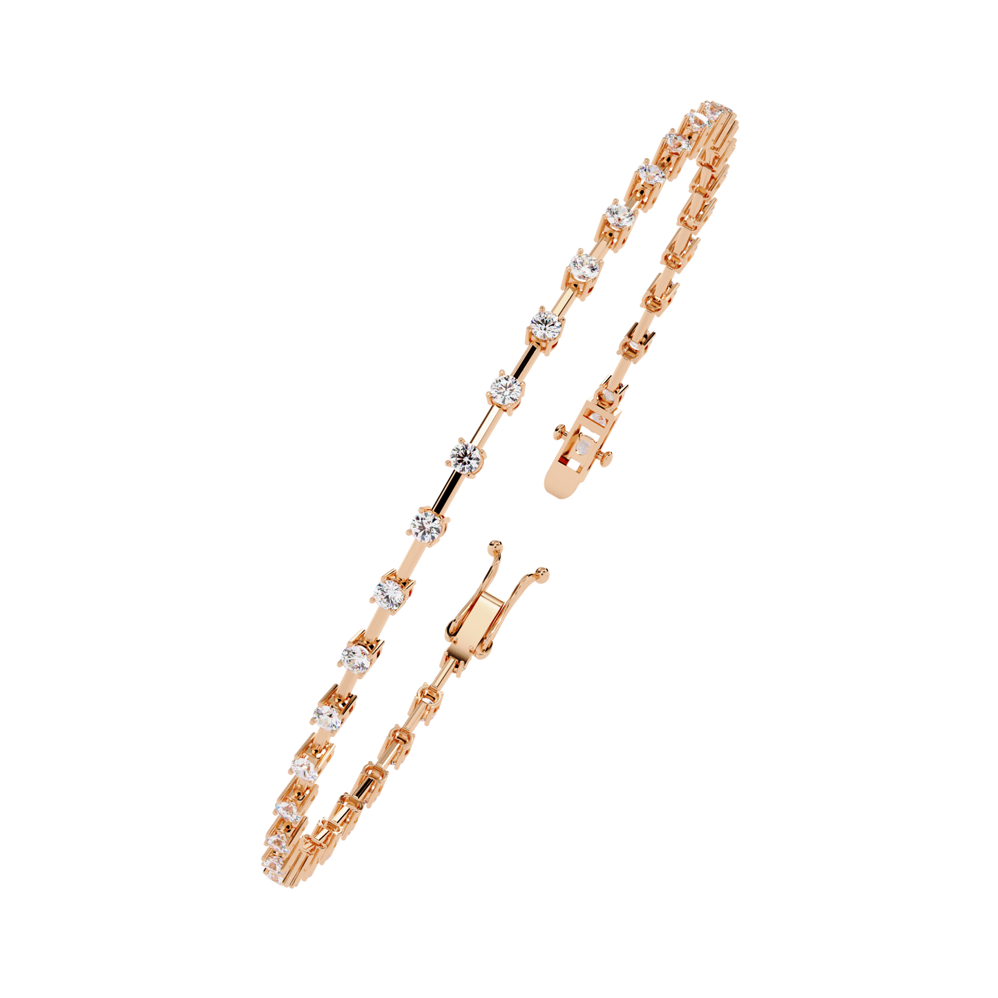 minimal luxe lab grown diamond tennis bracelet