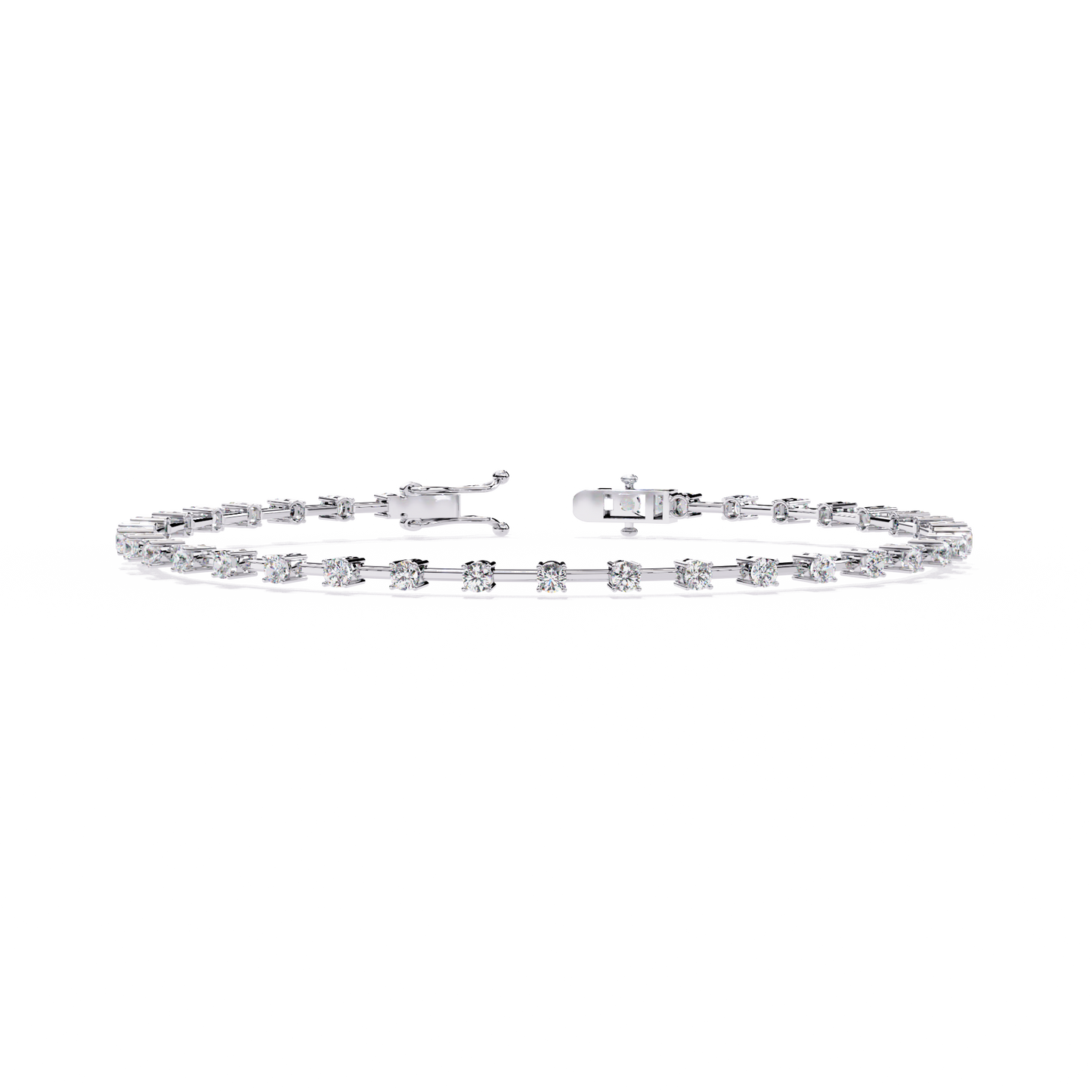 minimal luxe lab grown diamond tennis bracelet