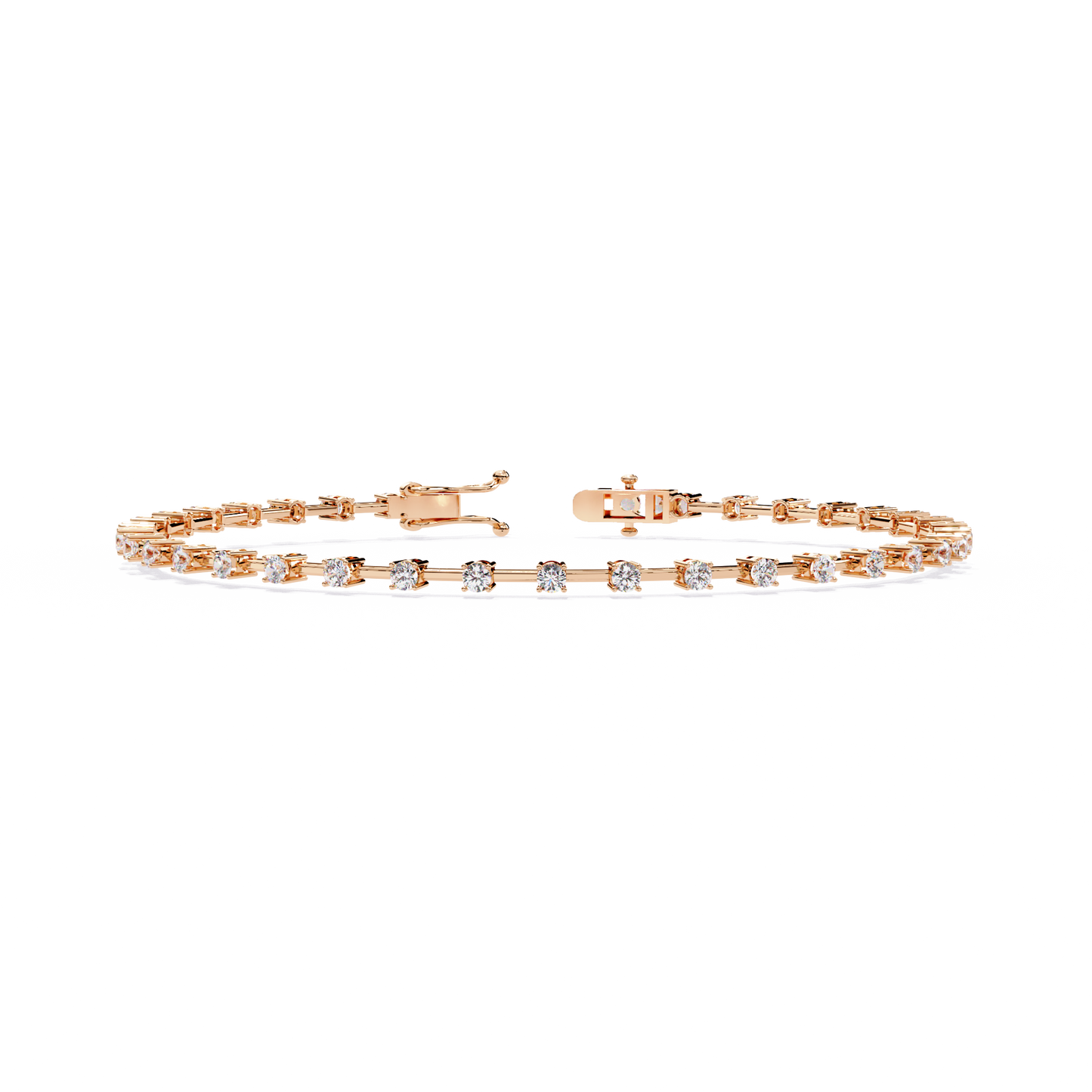minimal luxe lab grown diamond tennis bracelet