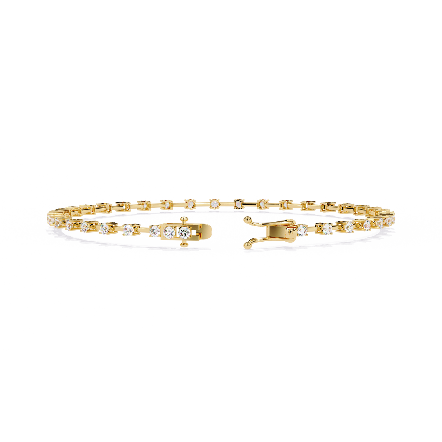 minimal luxe lab grown diamond tennis bracelet