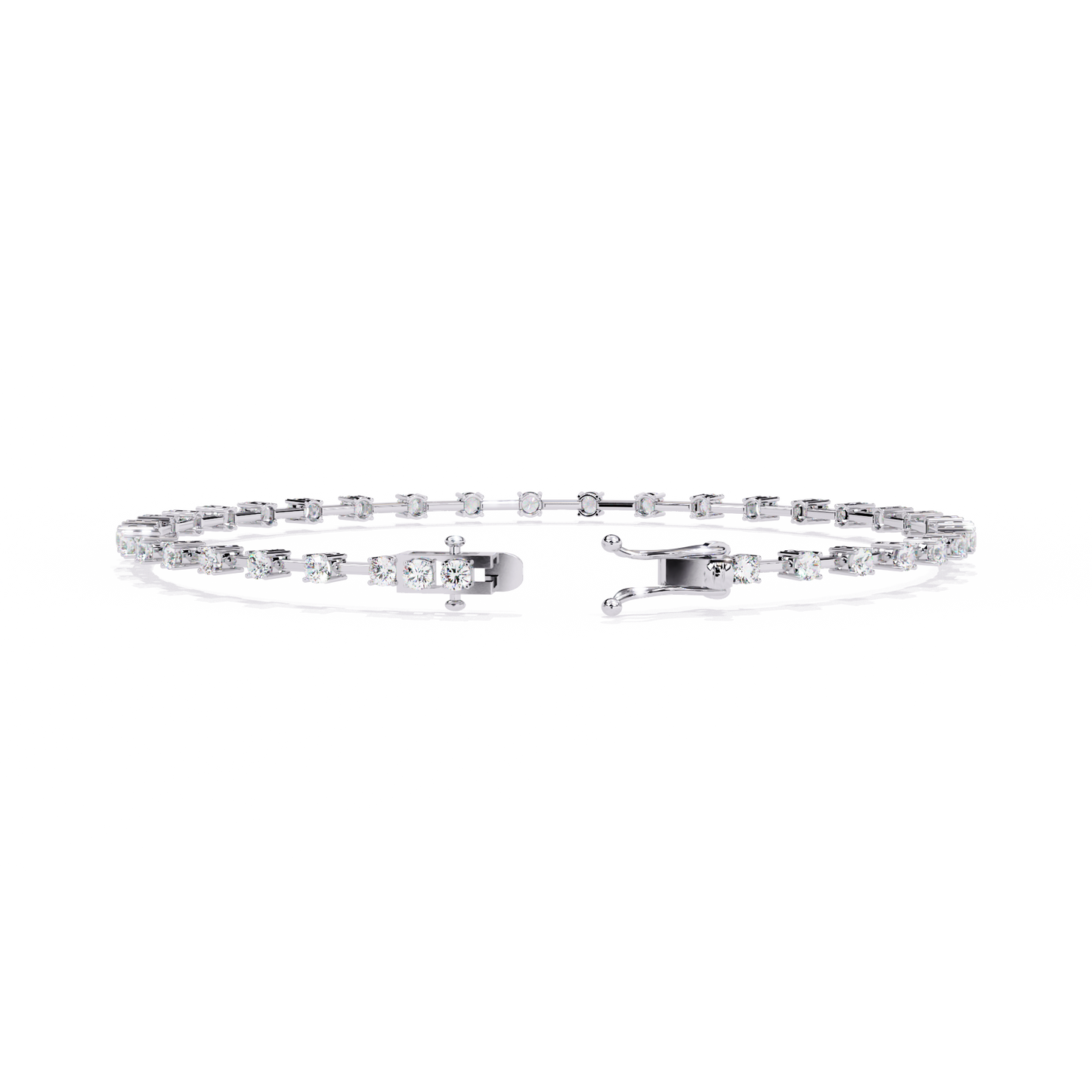 minimal luxe lab grown diamond tennis bracelet