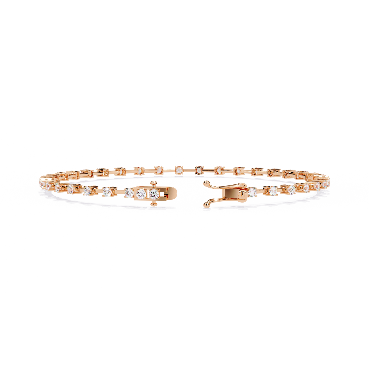minimal luxe lab grown diamond tennis bracelet