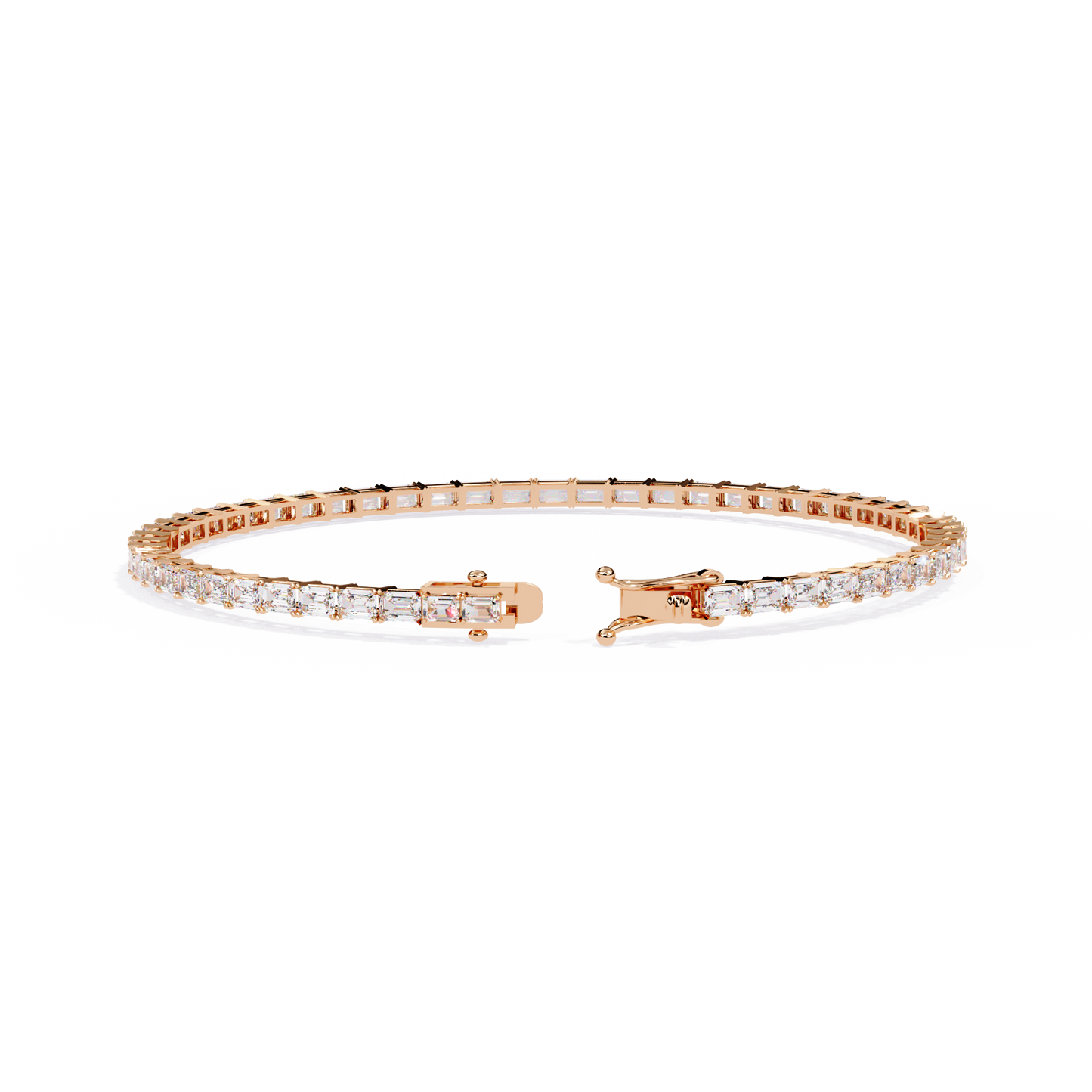 baguette allure lab grown diamond tennis bracelet