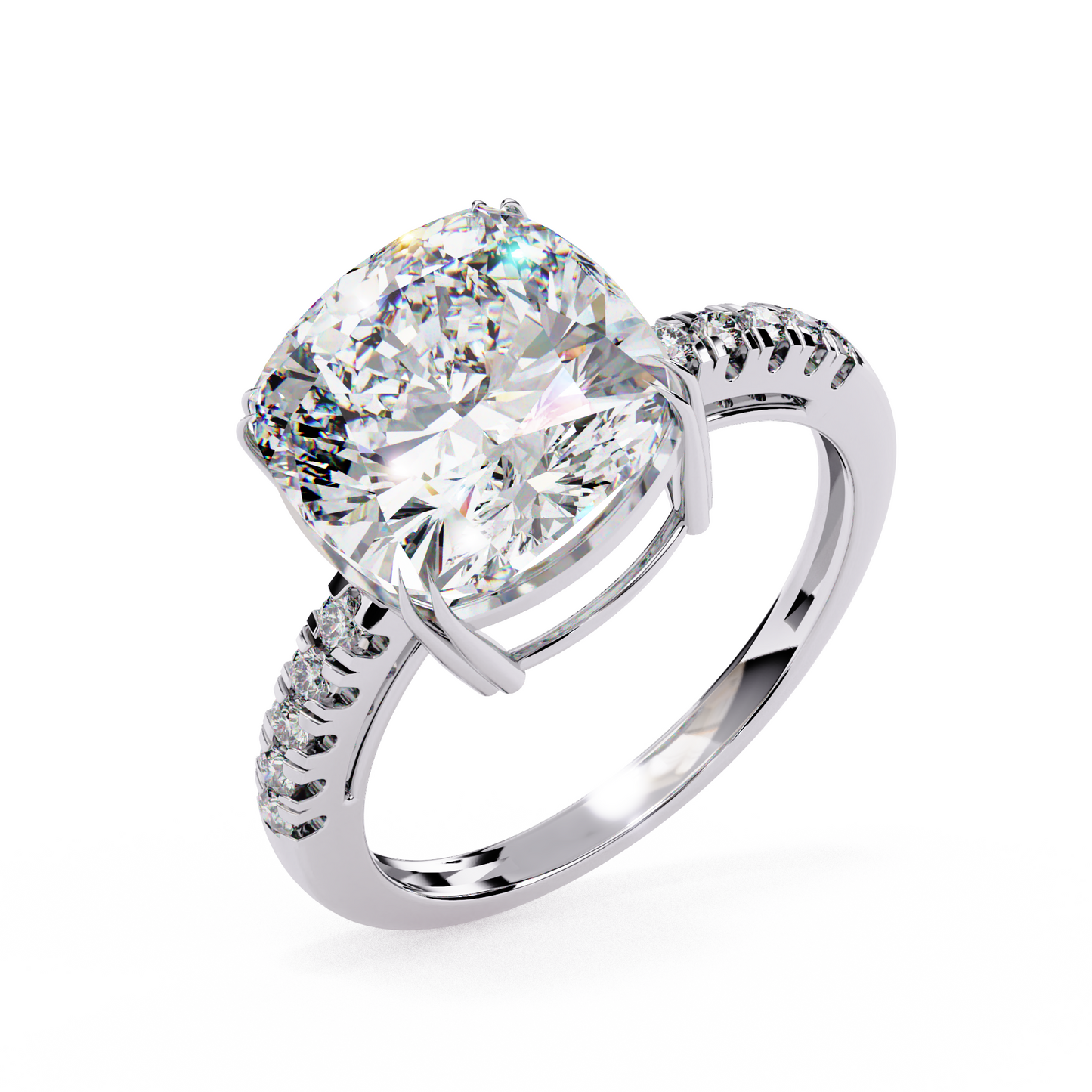 eterna cushion lab grown diamond ring