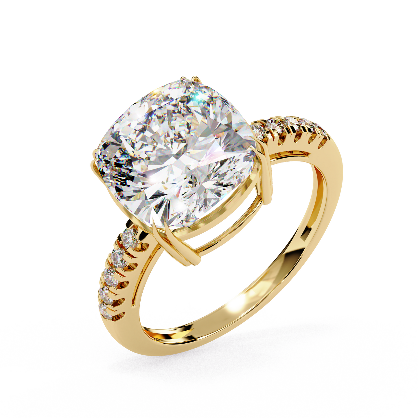 eterna cushion lab grown diamond ring