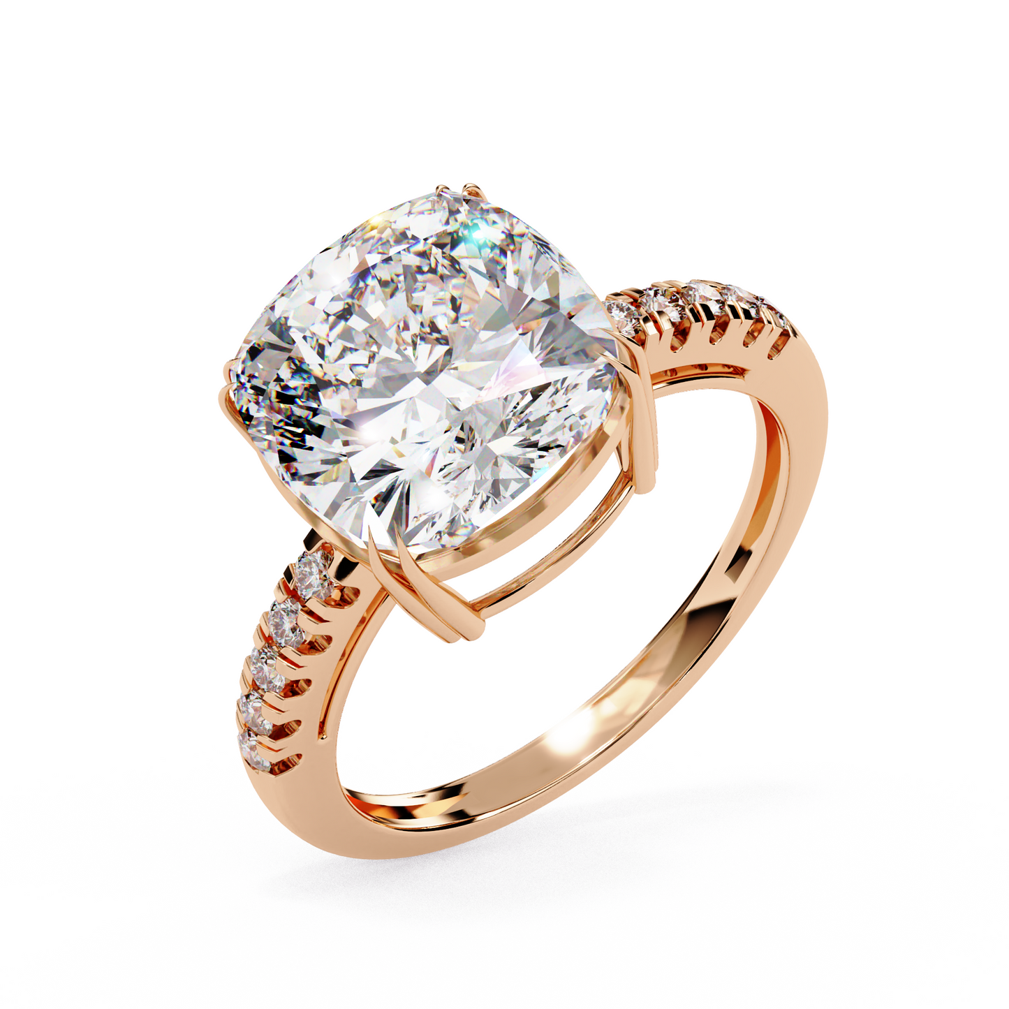 eterna cushion lab grown diamond ring