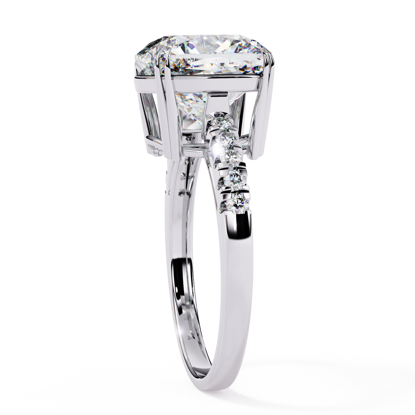 eterna cushion lab grown diamond ring