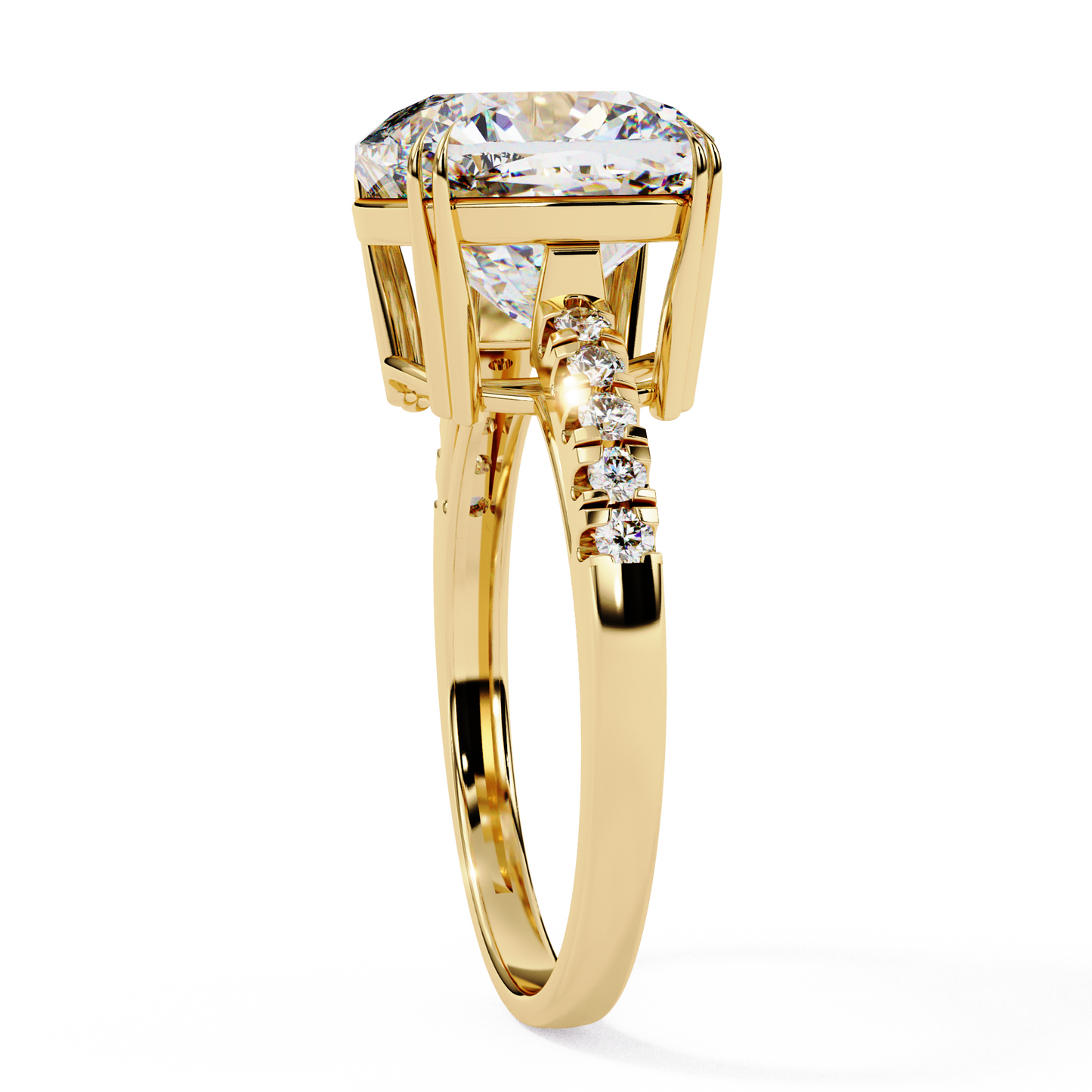 eterna cushion lab grown diamond ring