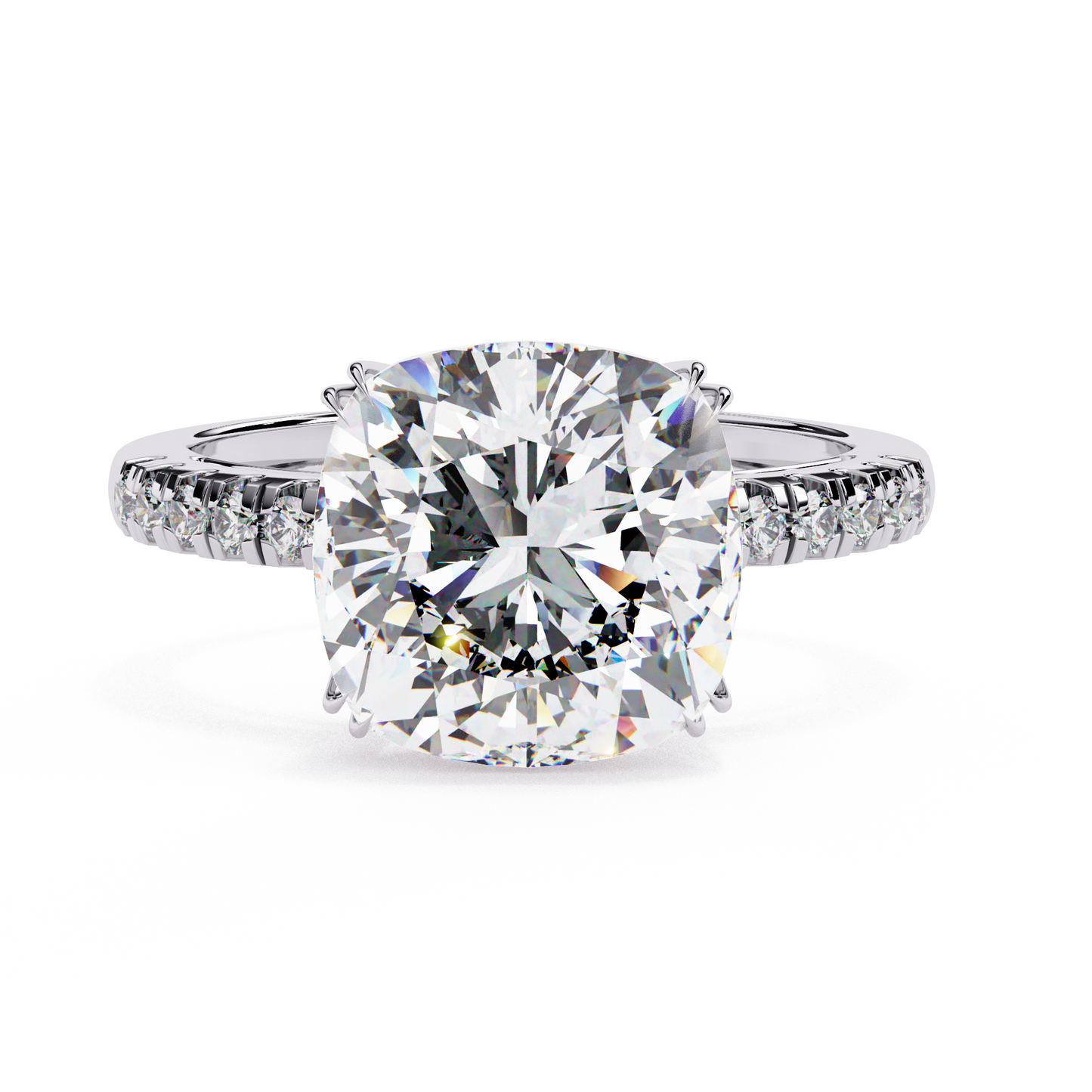 eterna cushion lab grown diamond ring