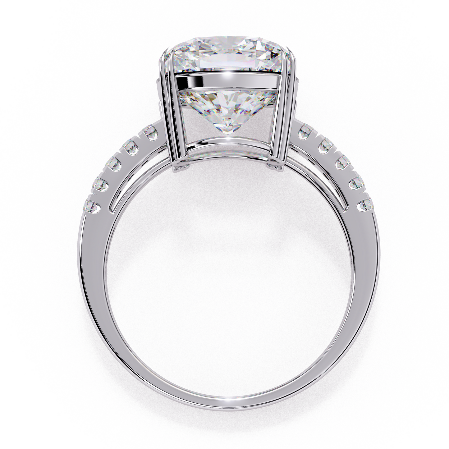 eterna cushion lab grown diamond ring