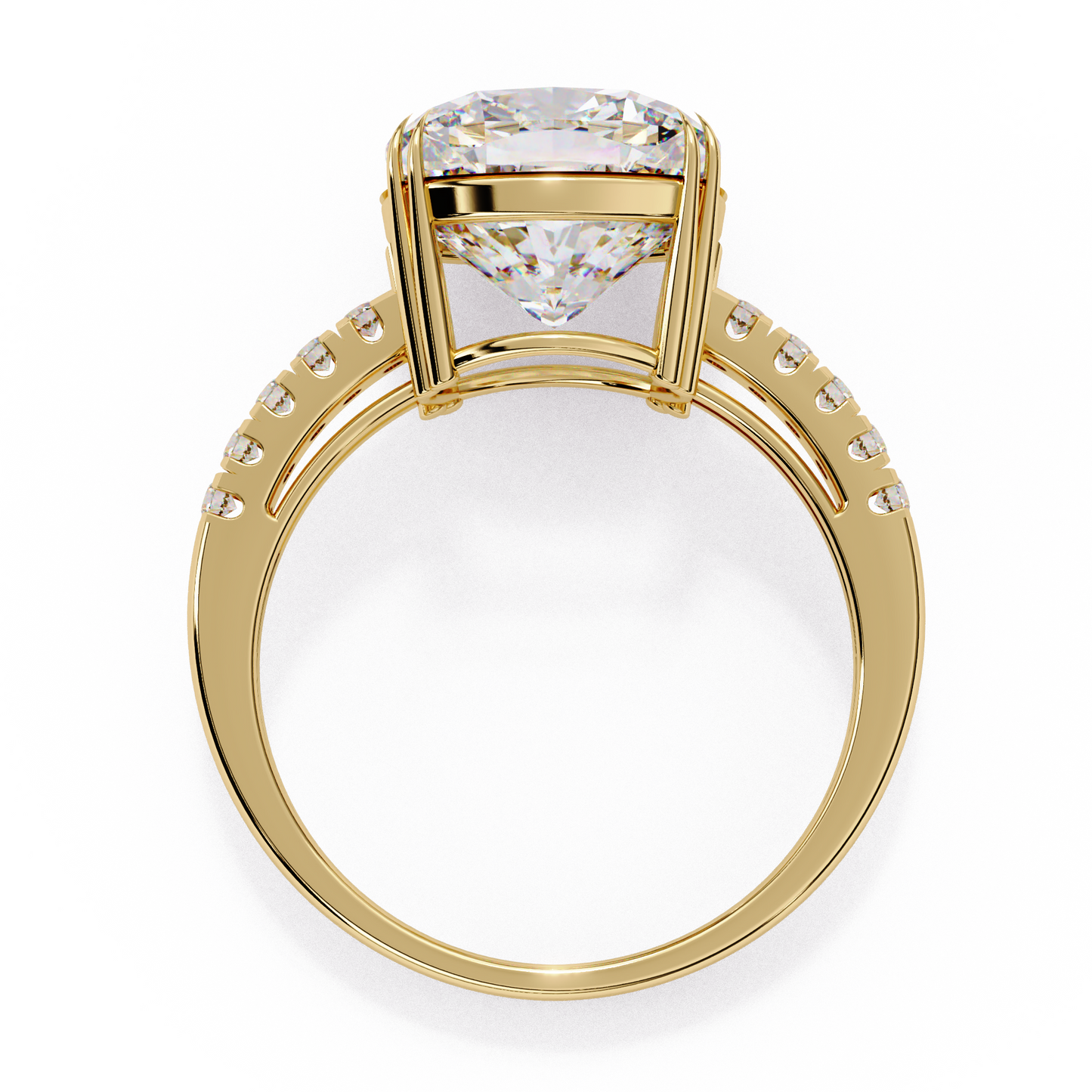 eterna cushion lab grown diamond ring