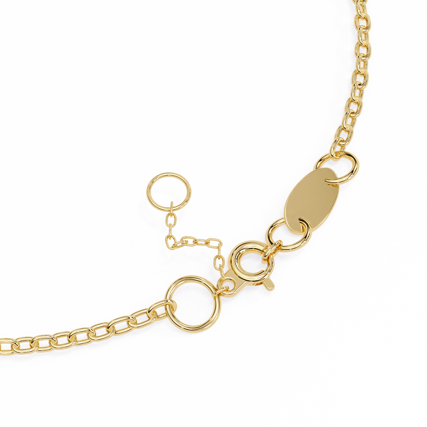 golden glow lab grown diamond chain bracelet