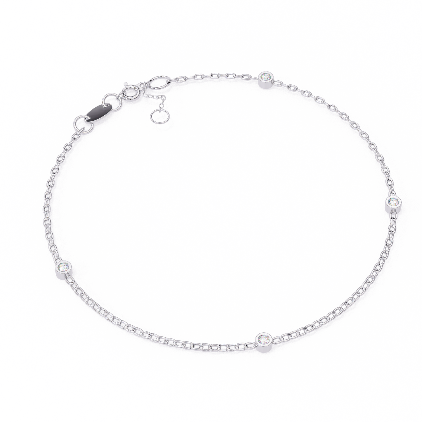 golden glow lab grown diamond chain bracelet
