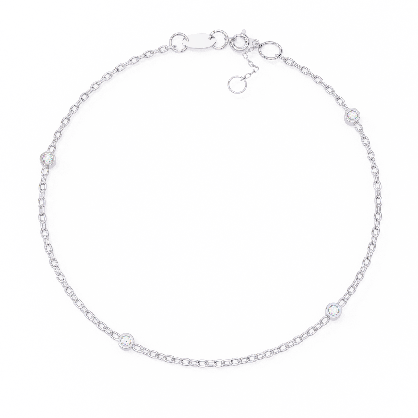 golden glow lab grown diamond chain bracelet