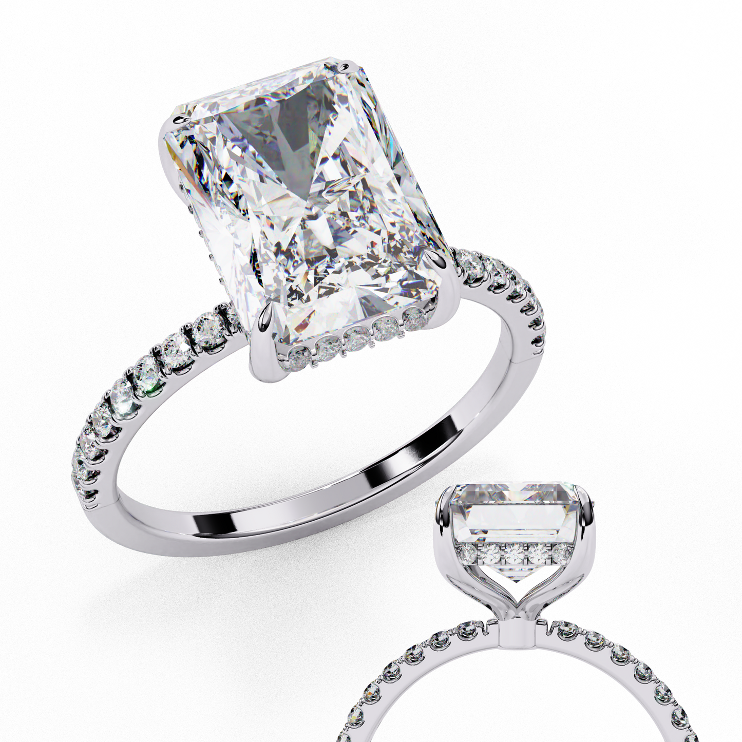 regalia radiant lab grown diamond ring