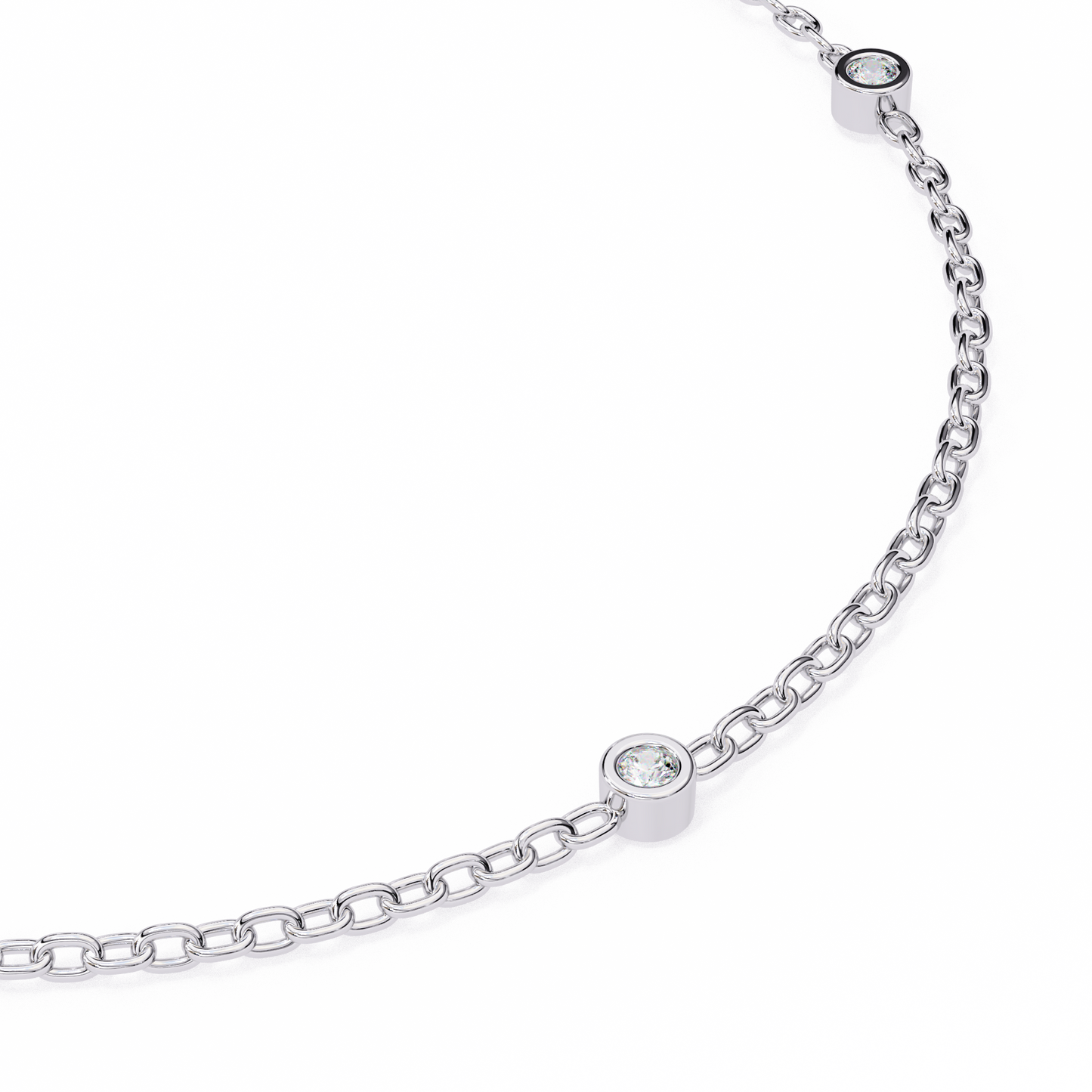 golden glow lab grown diamond chain bracelet