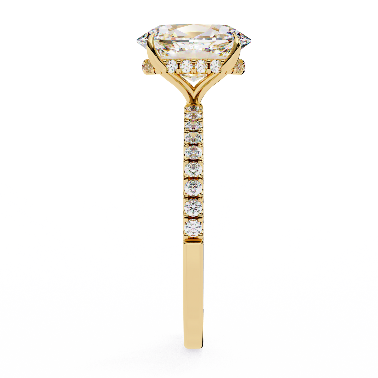 oval brilliance lab diamond solitaire ring