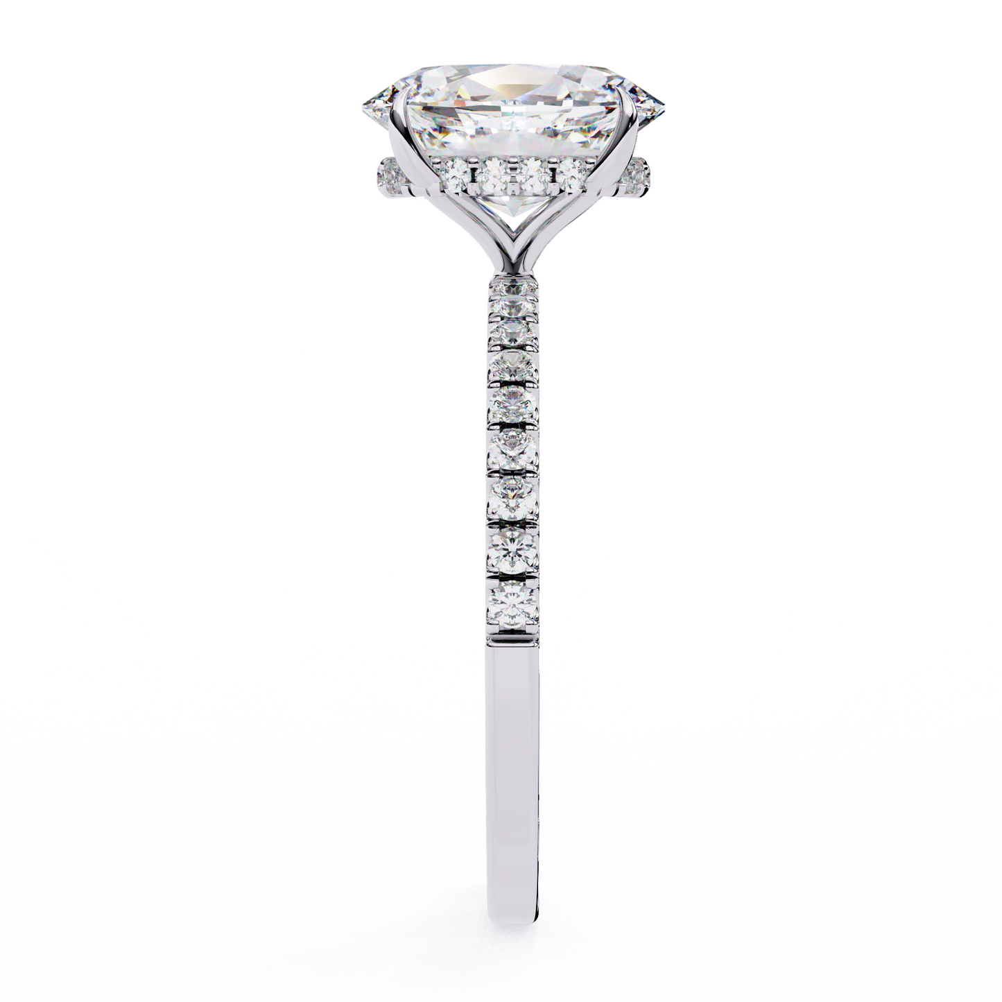oval brilliance lab diamond solitaire ring