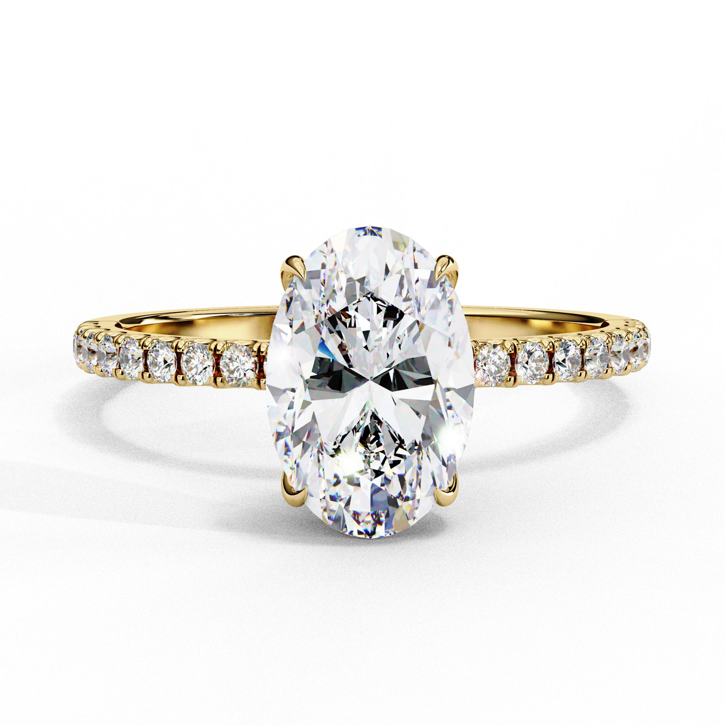 oval brilliance lab diamond solitaire ring