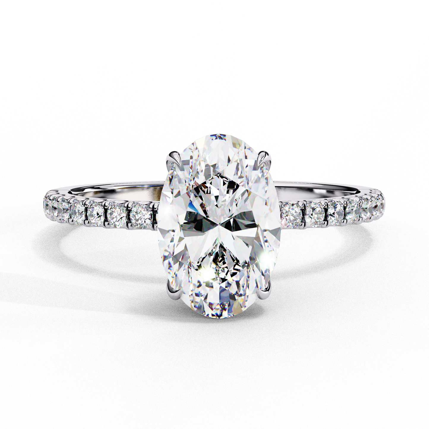 oval brilliance lab diamond solitaire ring