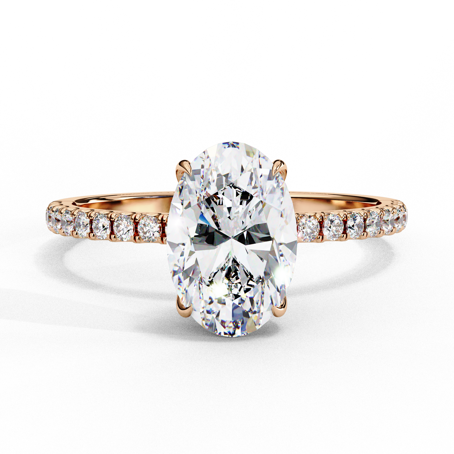 oval brilliance lab diamond solitaire ring