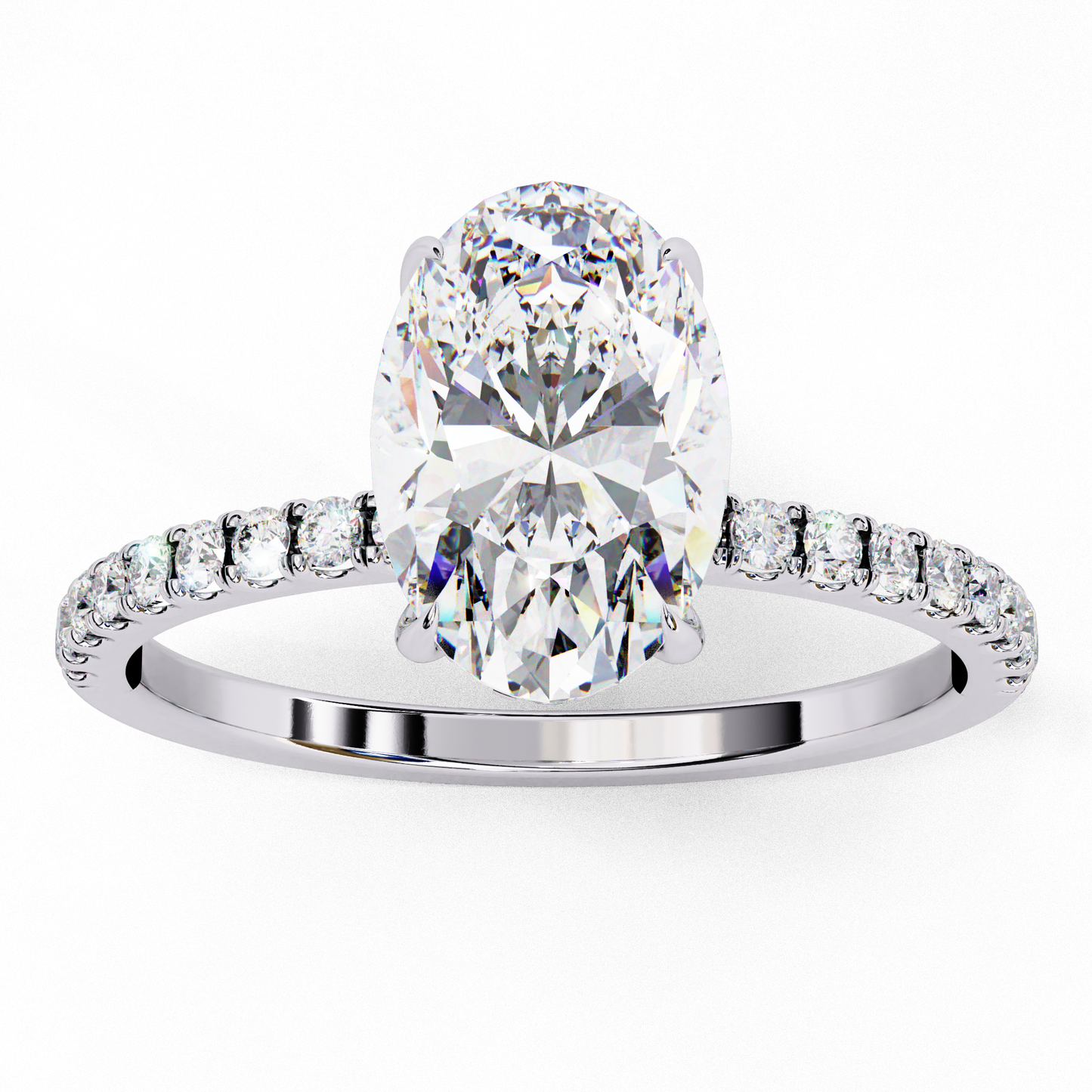 oval brilliance lab diamond solitaire ring