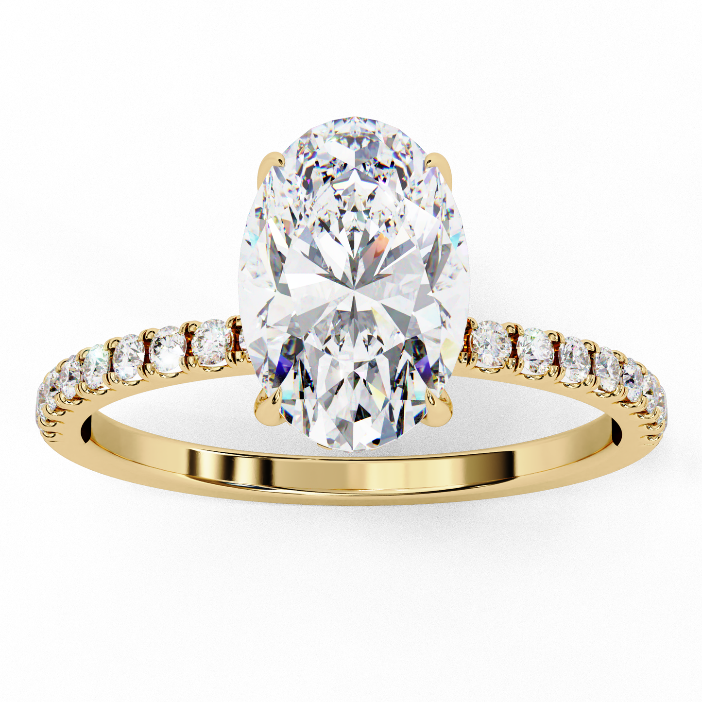 oval brilliance lab diamond solitaire ring