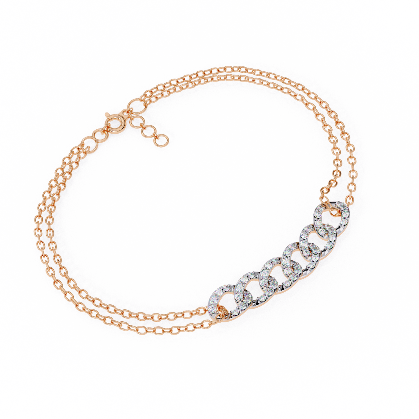 infinity links lab grown diamond bracelet