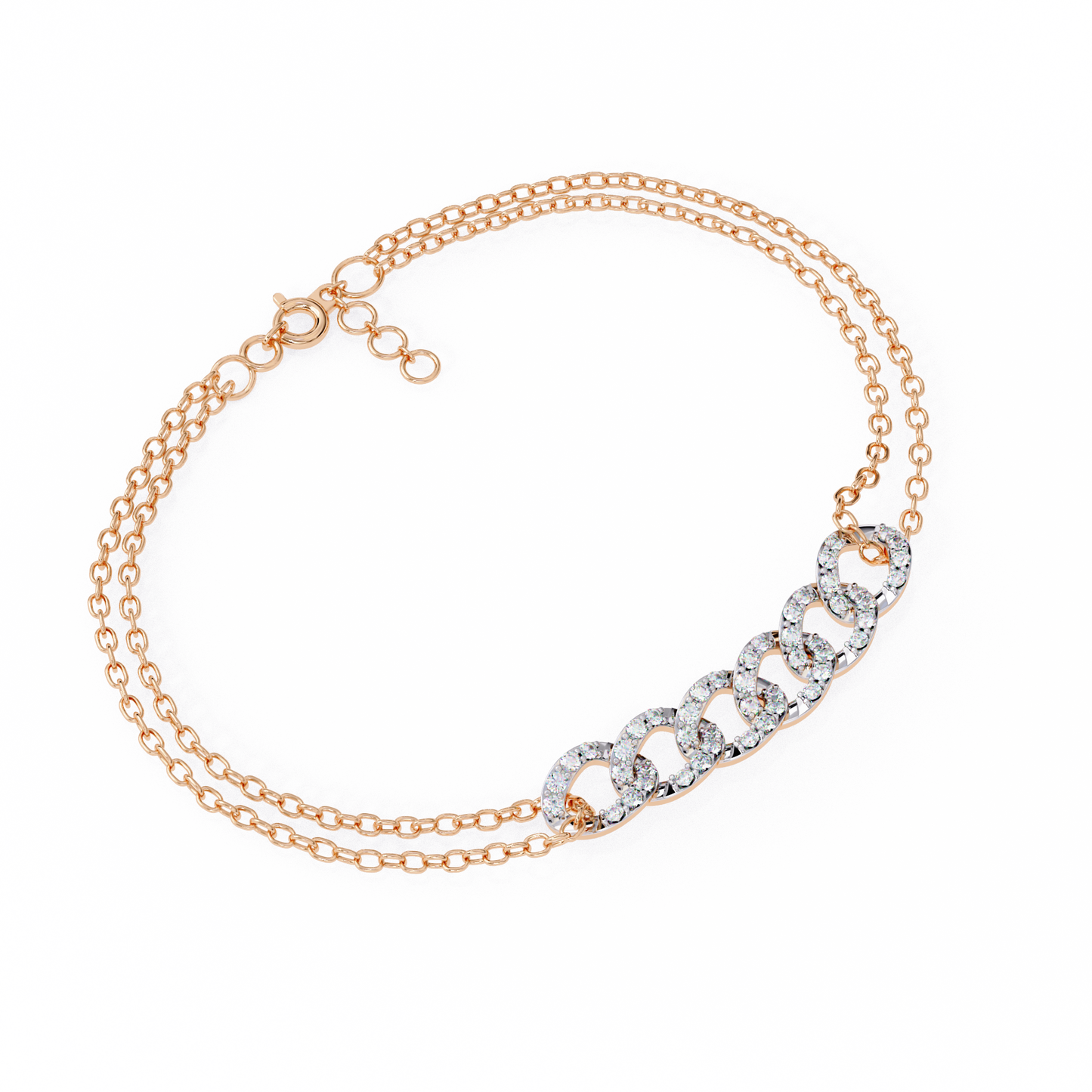 infinity links lab grown diamond bracelet
