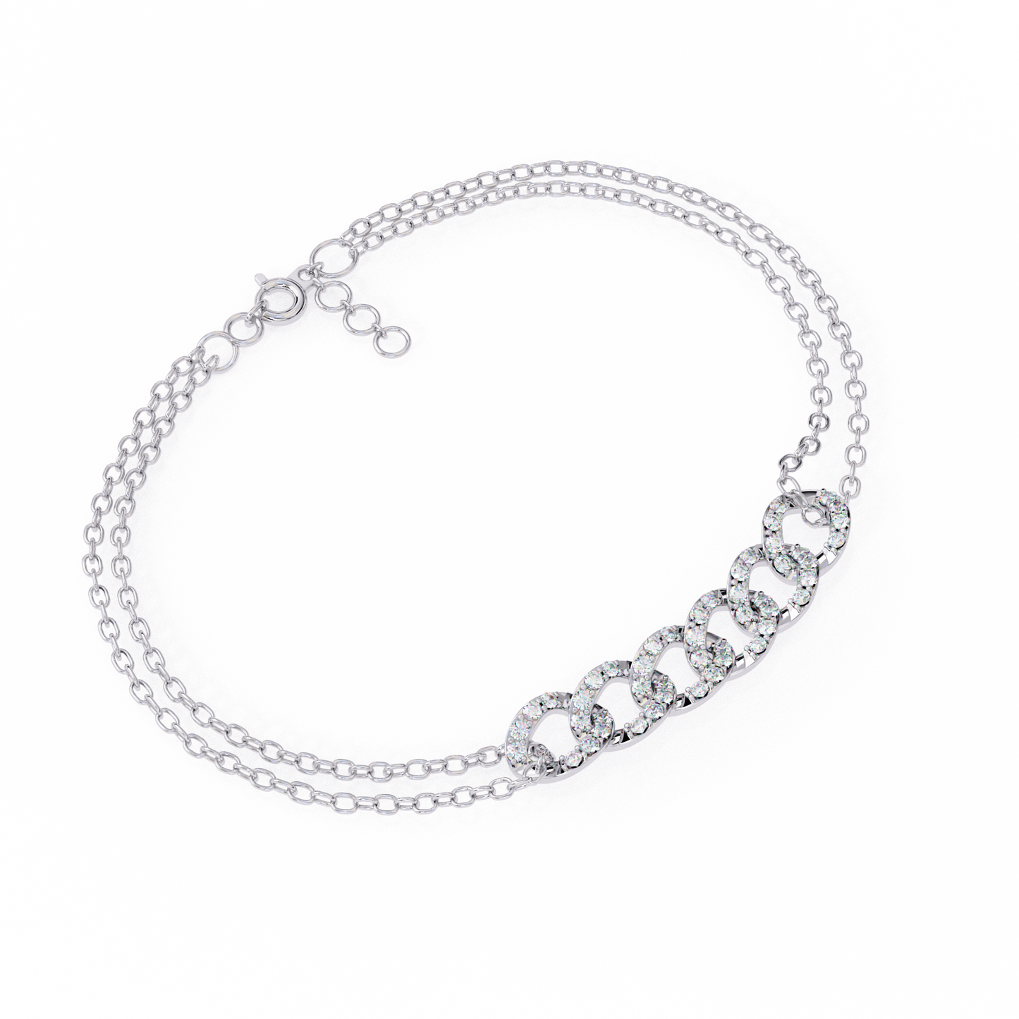infinity links lab grown diamond bracelet