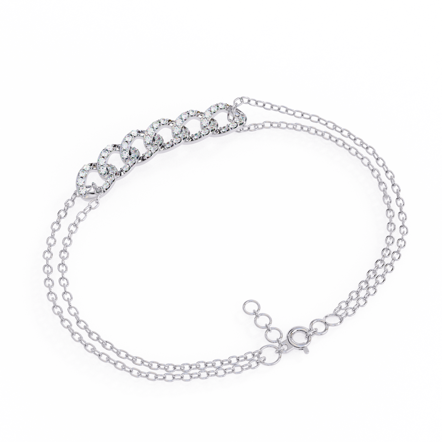 infinity links lab grown diamond bracelet
