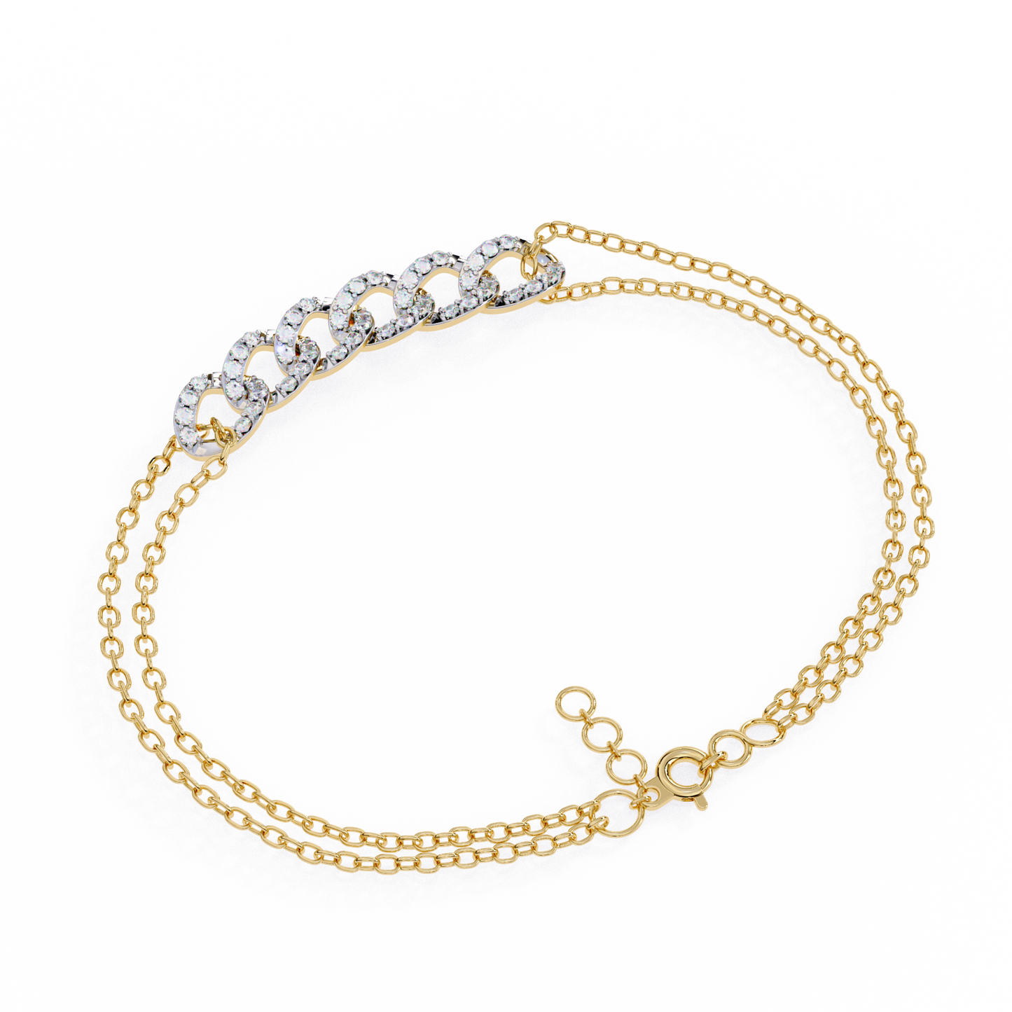 infinity links lab grown diamond bracelet