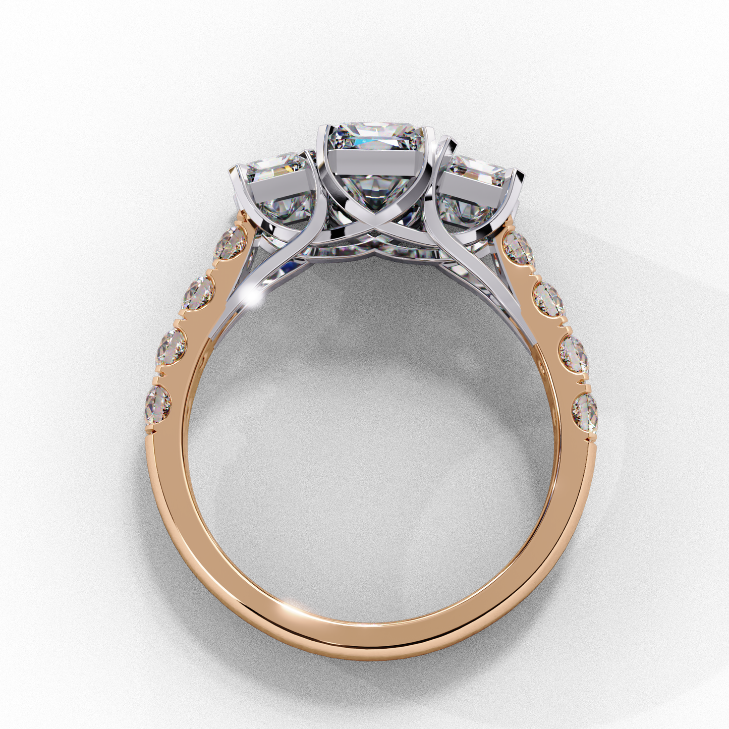 trinity radiance lab grown diamond ring