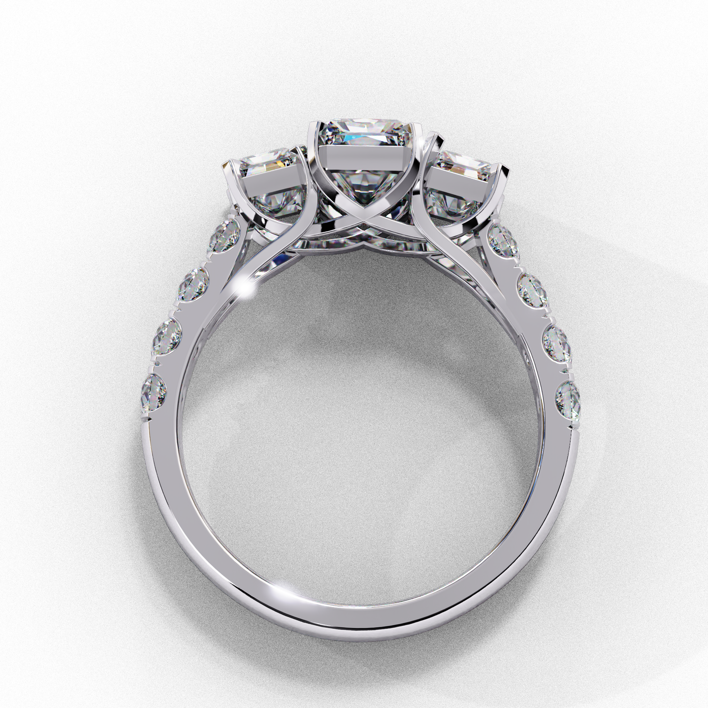 trinity radiance lab grown diamond ring