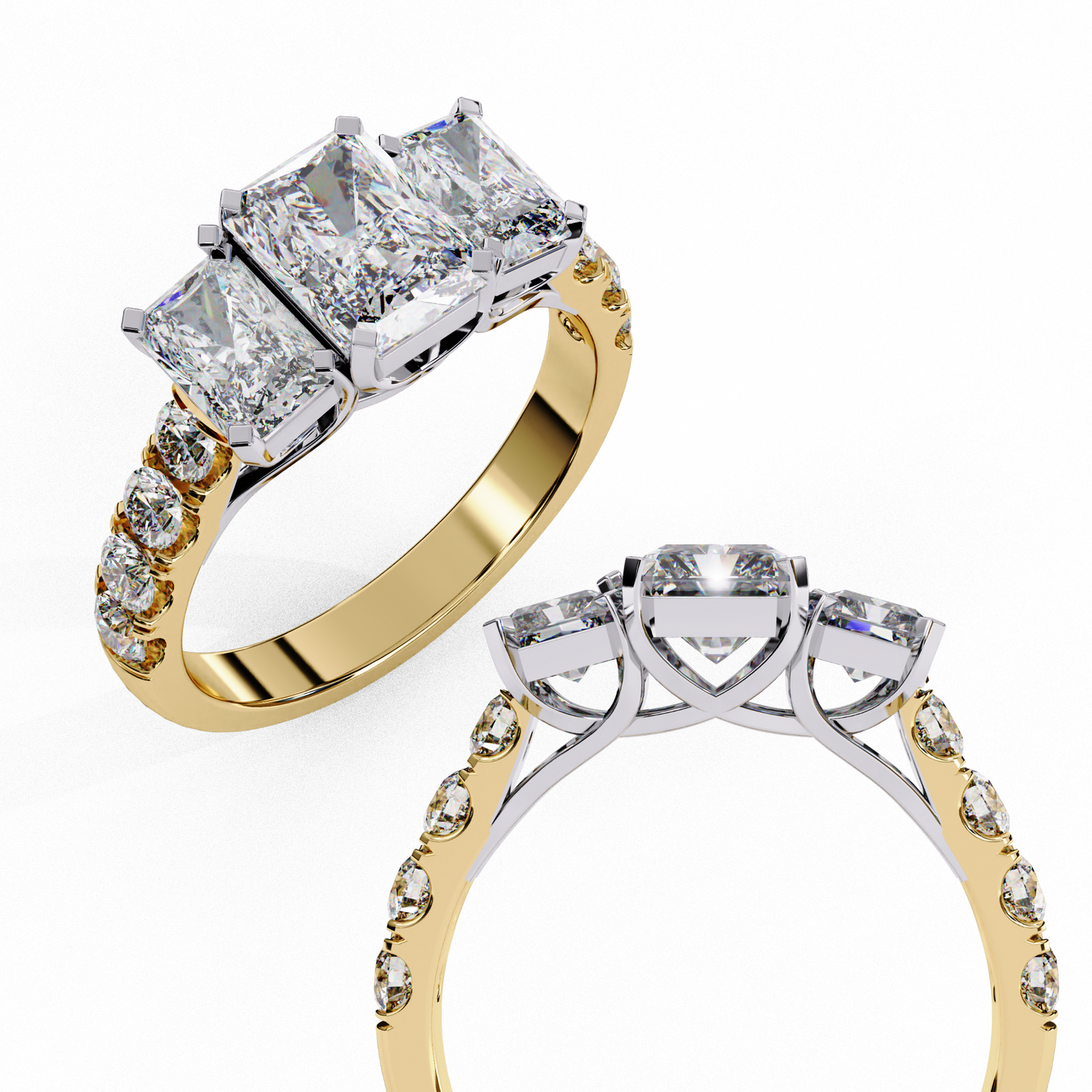 trinity radiance lab grown diamond ring