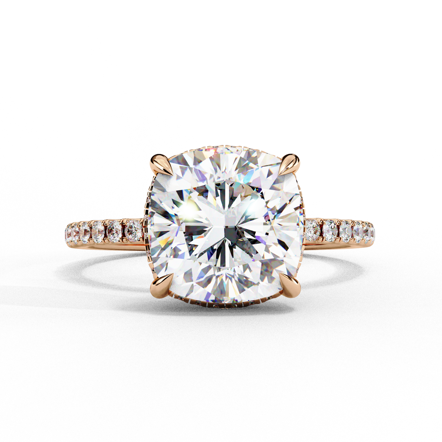 cushion brilliance lab grown diamond solitaire ring