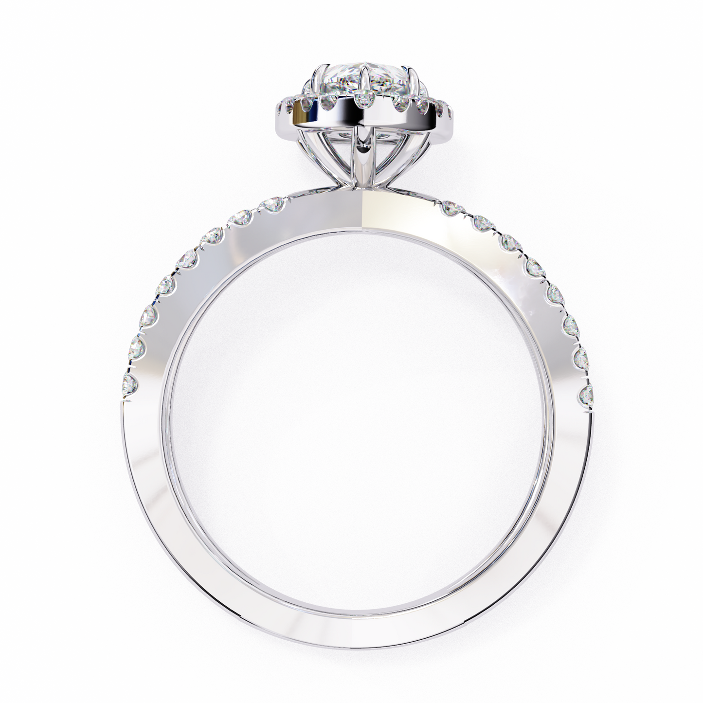 elodie lab grown diamond pear halo embrace ring