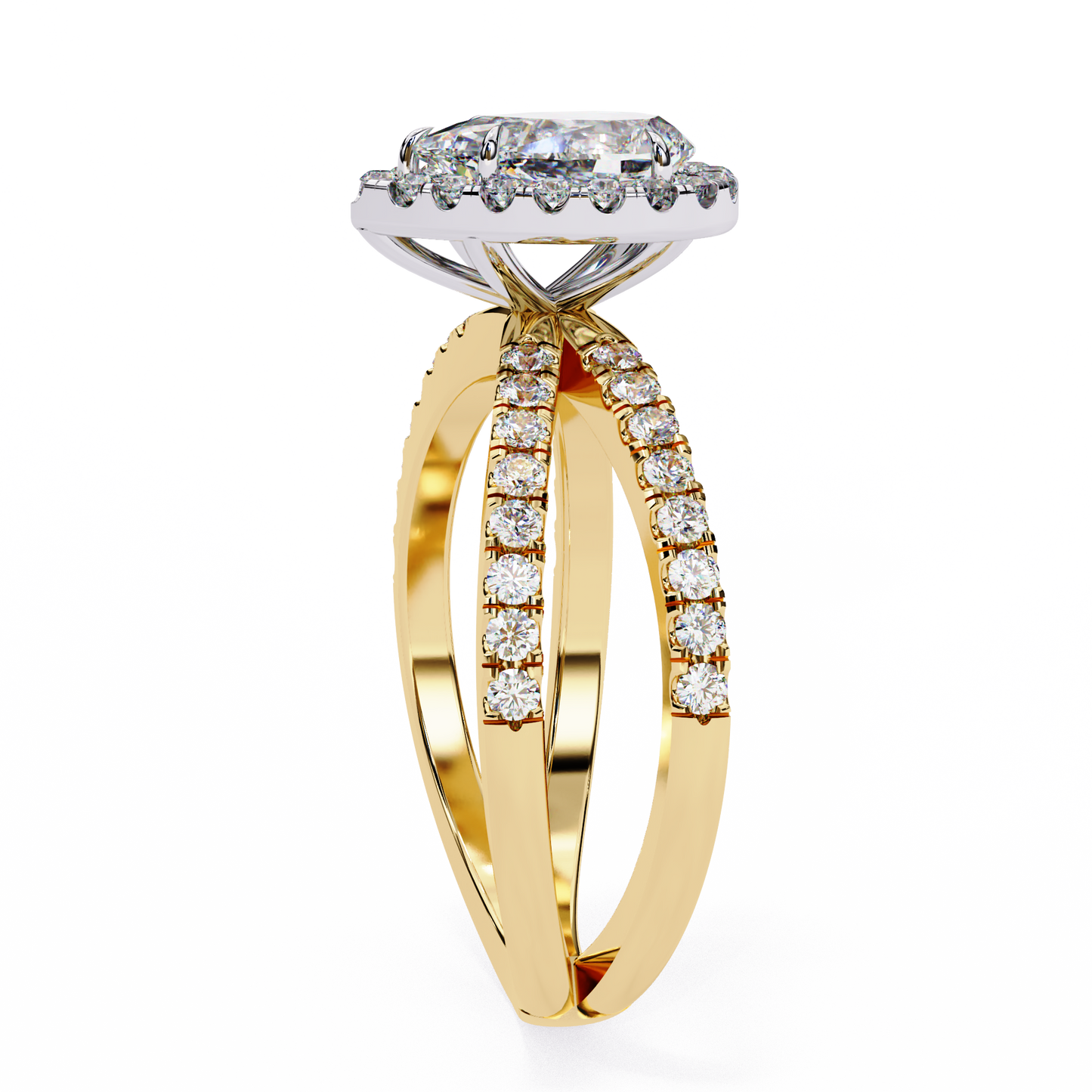 elodie lab grown diamond pear halo embrace ring